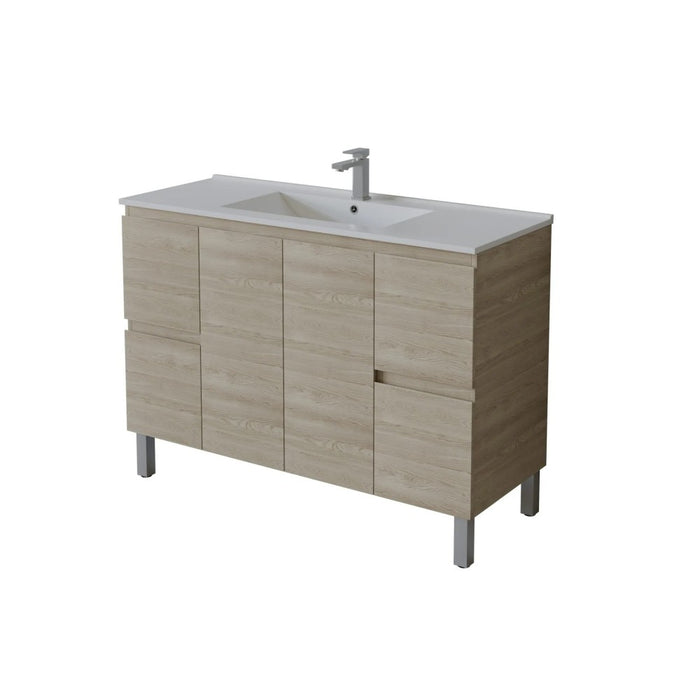 600-1800*460*880mm Poseidon Nordic Classic Oak Standard With Legs PVC Freestanding Vanity
