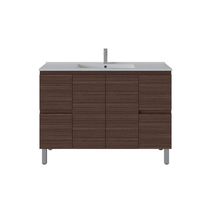 600-1800*460*880mm Poseidon Nordic Walnut Standard With Legs PVC Freestanding Vanity