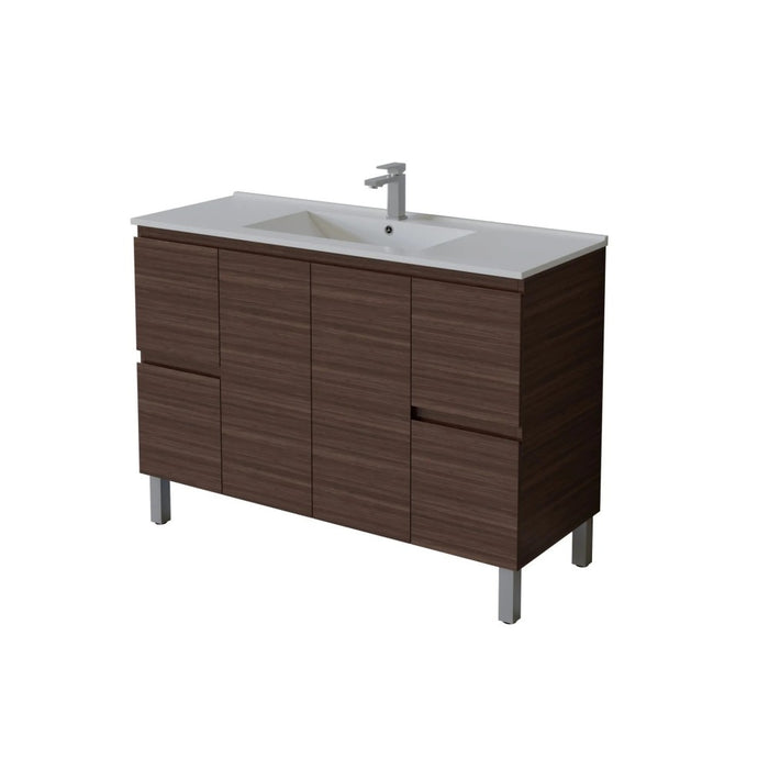 600-1800*460*880mm Poseidon Nordic Walnut Standard With Legs PVC Freestanding Vanity
