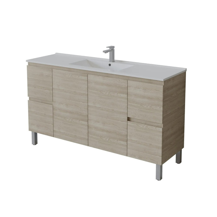 600-1800*460*880mm Poseidon Nordic Classic Oak Standard With Legs PVC Freestanding Vanity