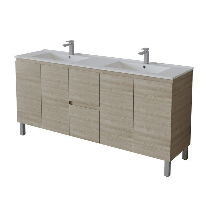 600-1800*460*880mm Poseidon Nordic Classic Oak Standard With Legs PVC Freestanding Vanity