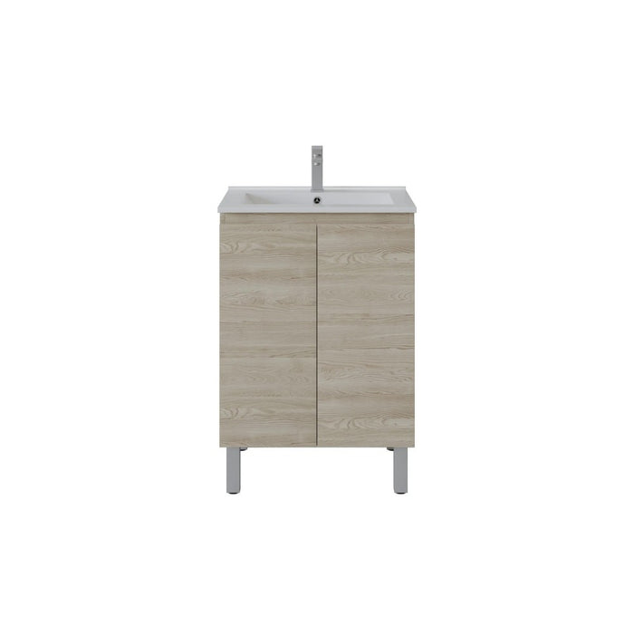 600-1800*460*880mm Poseidon Nordic Classic Oak Standard With Legs PVC Freestanding Vanity