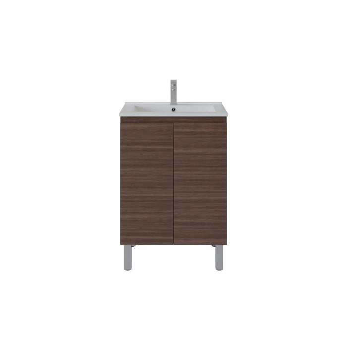 600-1800*460*880mm Poseidon Nordic Walnut Standard With Legs PVC Freestanding Vanity