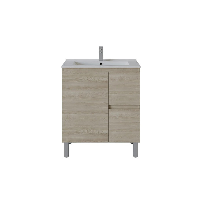 600-1800*460*880mm Poseidon Nordic Classic Oak Standard With Legs PVC Freestanding Vanity
