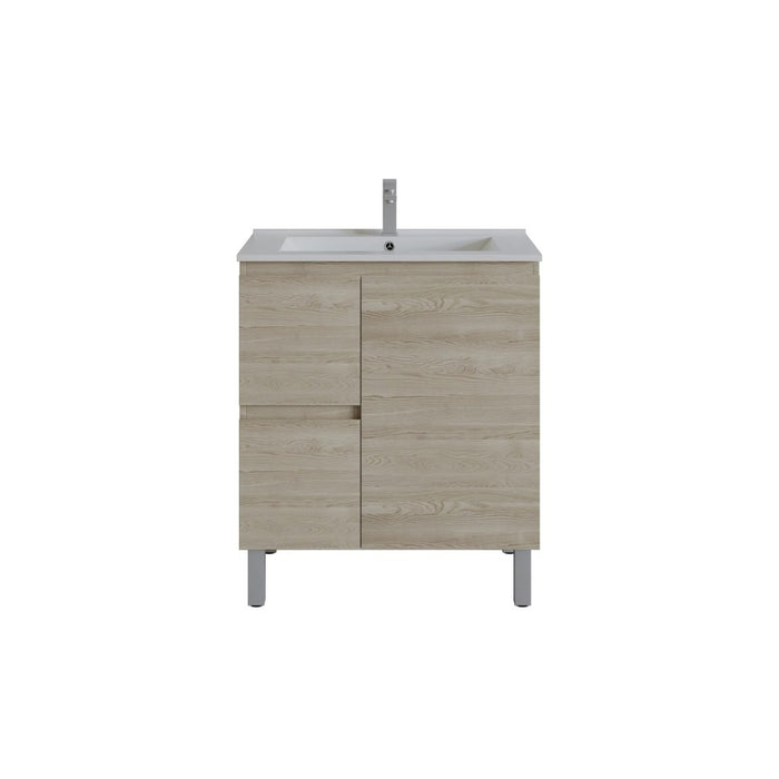 600-1800*460*880mm Poseidon Nordic Classic Oak Standard With Legs PVC Freestanding Vanity