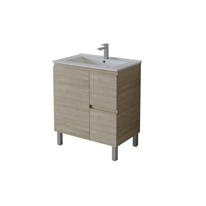600-1800*460*880mm Poseidon Nordic Classic Oak Standard With Legs PVC Freestanding Vanity