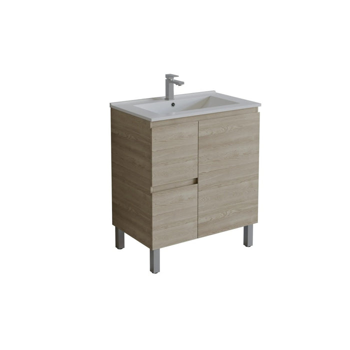 600-1800*460*880mm Poseidon Nordic Classic Oak Standard With Legs PVC Freestanding Vanity