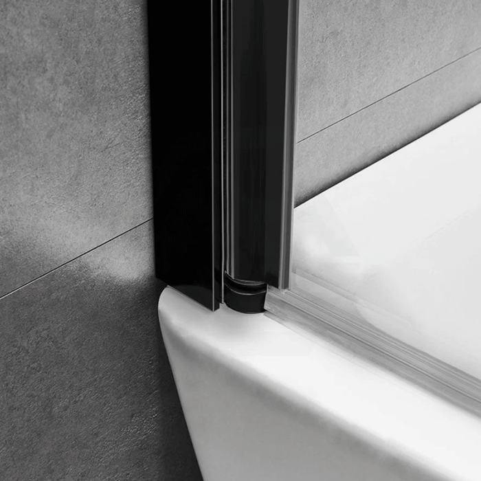 750/900mm 6mm Glass Covey Frameless Single Swing Panel Over Bathtub Shower Screens - 1500mm Height