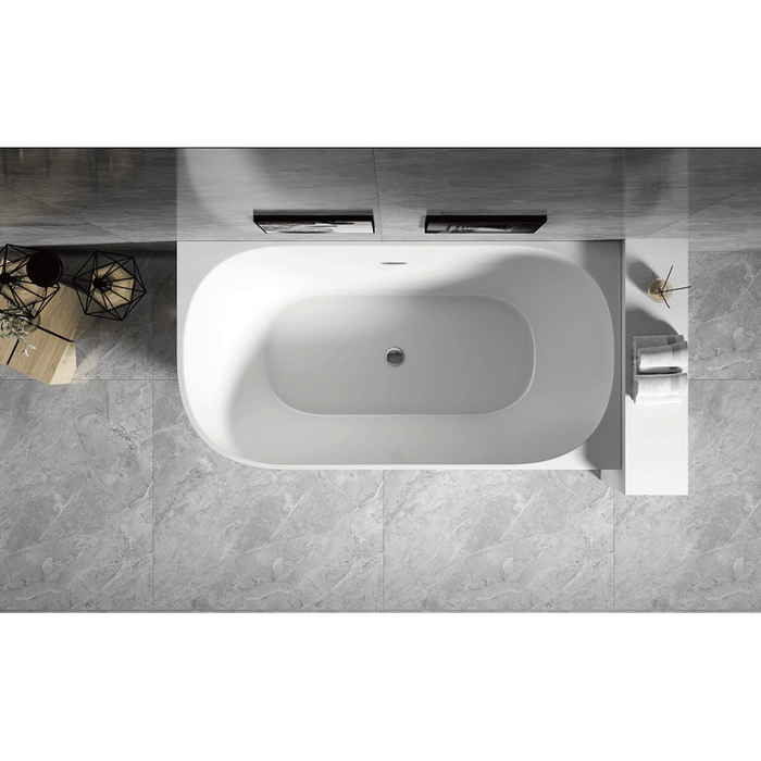 1300/1400*720*600mm Nerida Series Gloss White Corner Bathtub With Overflow
