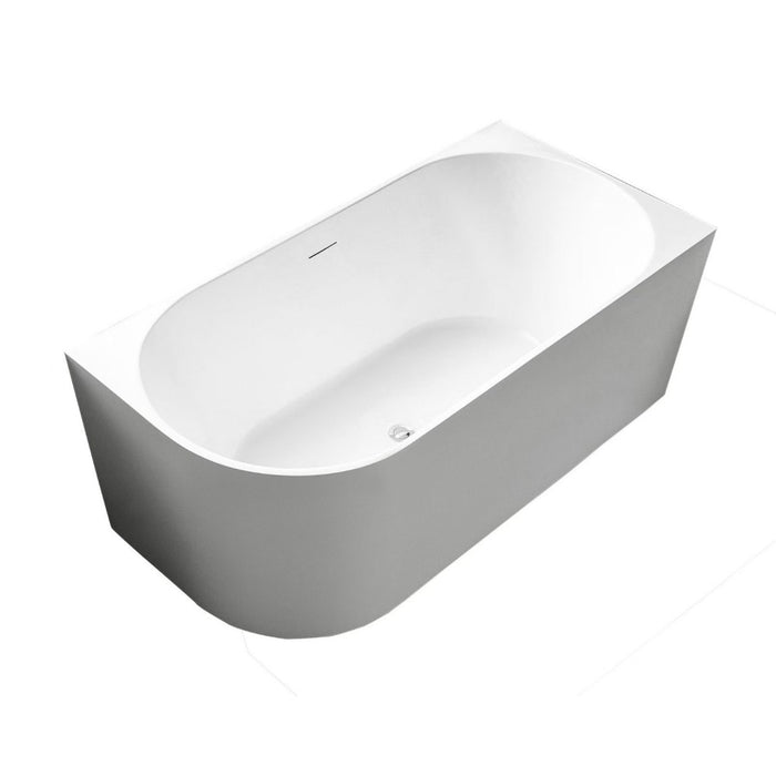 1300/1400*720*600mm Nerida Series Gloss White Corner Bathtub With Overflow