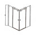900-1800*2000mm SUN 8mm Glass Double Sliding L Shape Frameless Chrome Fittings Shower Screens