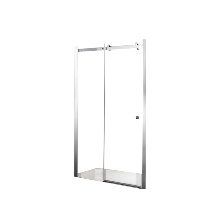 900-1800*2000mm SUN 8mm Glass Sliding Wall To Wall Frameless Chrome Fittings Shower Screens