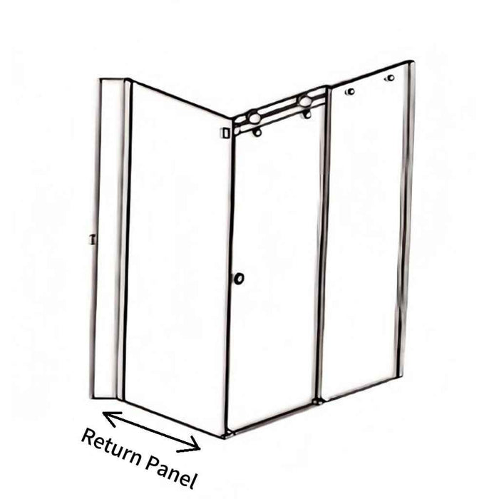 900-1800*2000mm SUN 8mm Glass Sliding Door L Shape Frameless Chrome Fittings Shower Screens