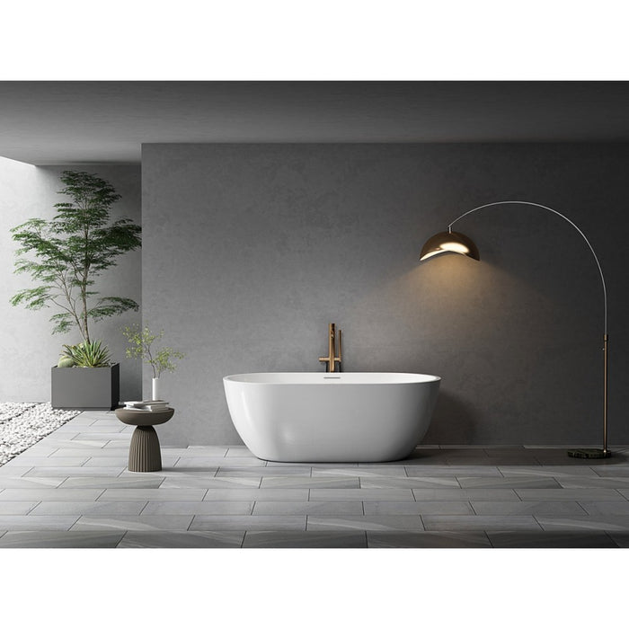 1690/1530/1400mm NOAH Egg Shape White Acrylic Freestanding Bathtub