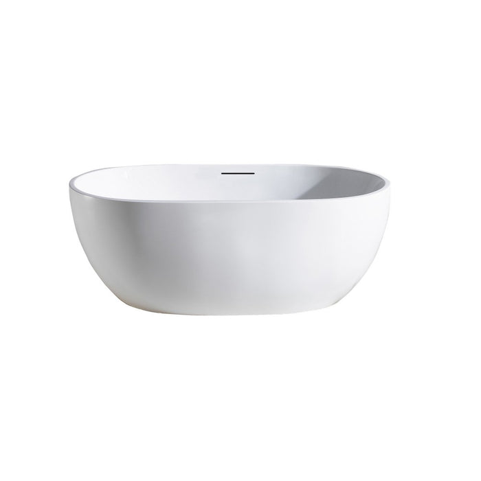 1690/1530/1400mm NOAH Egg Shape White Acrylic Freestanding Bathtub