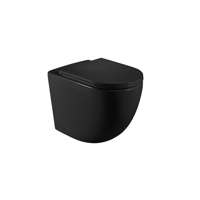 570*360*410mm Mercio Norton99 Matt Black Mercio Quiet Wall-Faced Floor Toilet & Geberit Alpha Cistern & Button