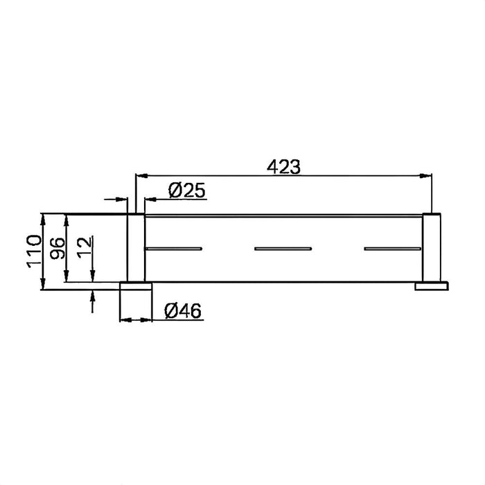 Nero Mecca Wall Mounted 304 Stainless Steel Metal Shelf
