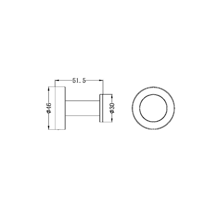 Nero Classic Robe Hook Chrome/Matte Black/Brushed Nickel