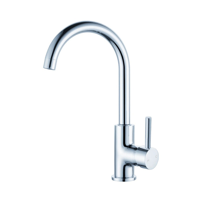 Nero Dolce Lead-Free DZR Brass Round Gooseneck Kitchen Mixer