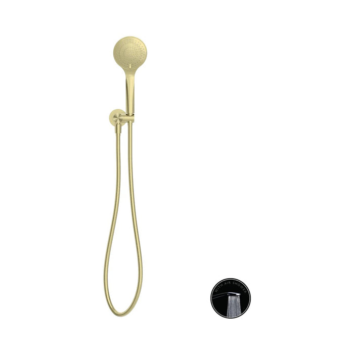 Nero Opal Round Brass Shower On Bracket With Air Shower