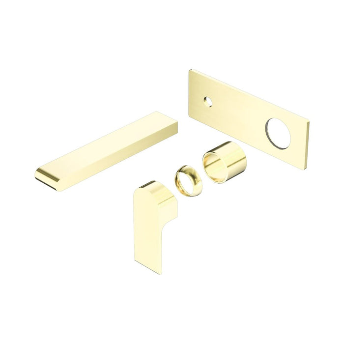 187mm Nero Bianca Brass Soft Square Spout Wall Basin/Bath Mixer