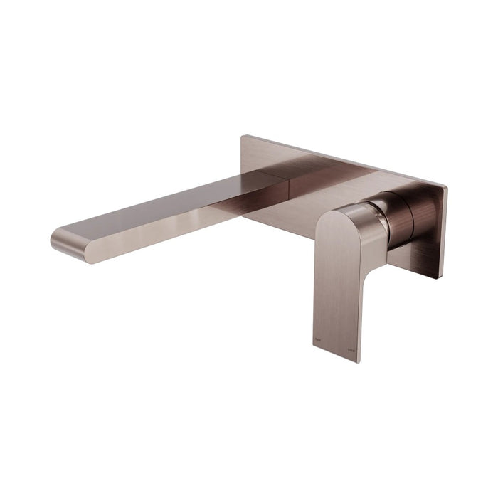 187mm Nero Bianca Brass Soft Square Spout Wall Basin/Bath Mixer