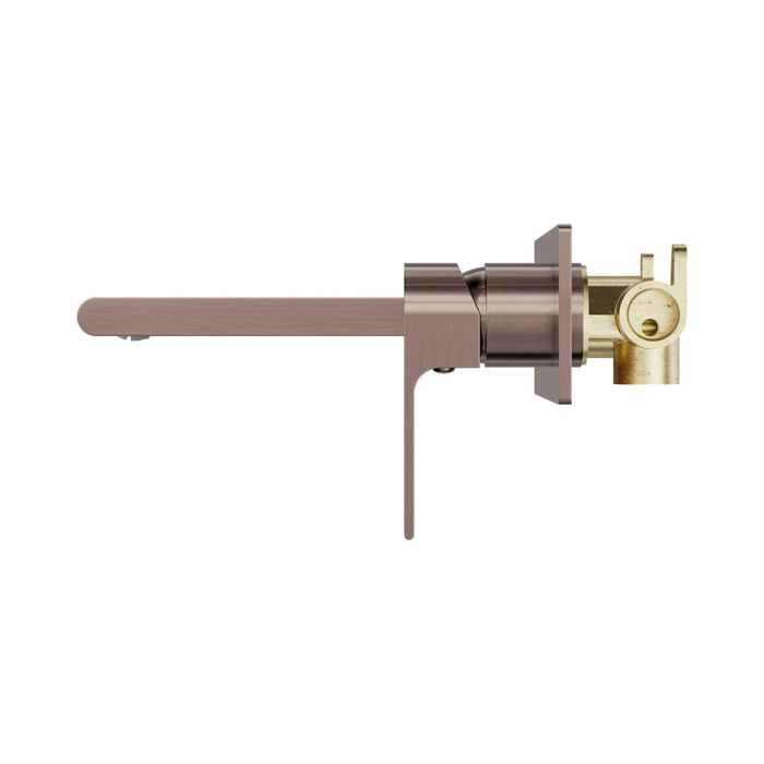 187mm Nero Bianca Brass Soft Square Spout Wall Basin/Bath Mixer