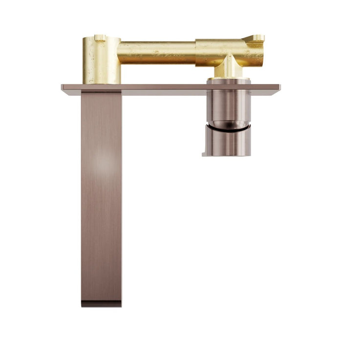 187mm Nero Bianca Brass Soft Square Spout Wall Basin/Bath Mixer