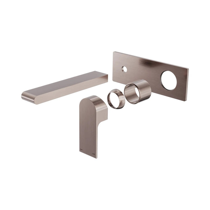 187mm Nero Bianca Brass Soft Square Spout Wall Basin/Bath Mixer