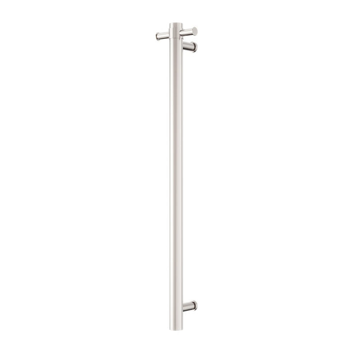 900mm Nero Mecca 304 Stainless Steel Vertical Single Heated Towel Rail