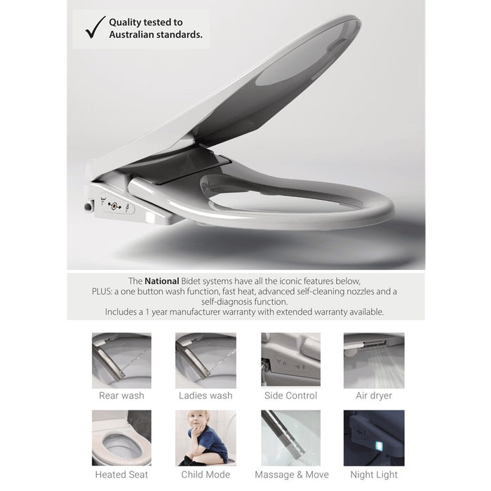 The Bidet Shop National N-2000 Ultra Slim Bidet - Remote Control