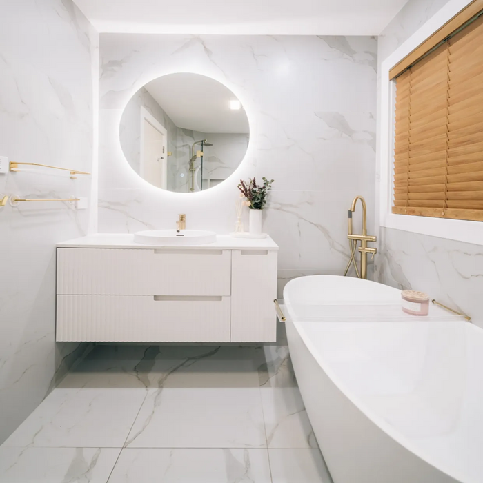 600-1500*460*550mm Noosa Matte White High Moisture Resistant Plywood/Polyurethane Wall Hung Vanity