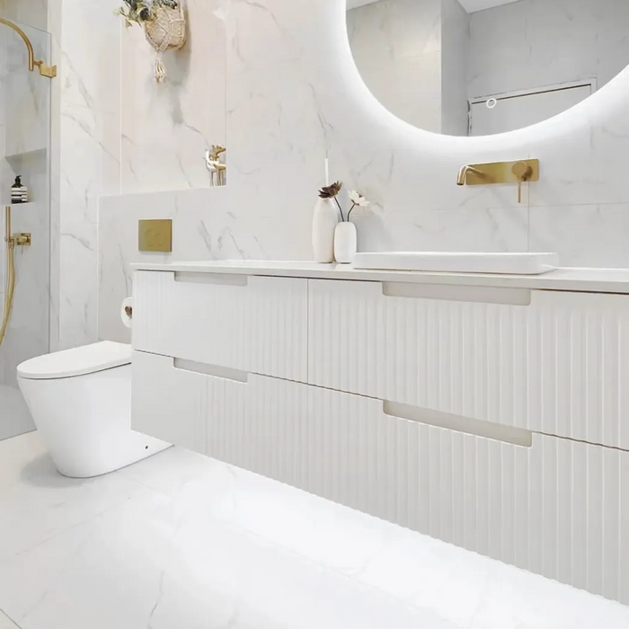 600-1500*460*550mm Noosa Matte White High Moisture Resistant Plywood/Polyurethane Wall Hung Vanity