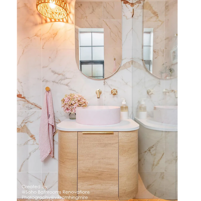 600*460*450mm OTTI Bondi Natural Oak Cabinet Only and Stone TopBathroom  Wall Hung Vanity - HD reno