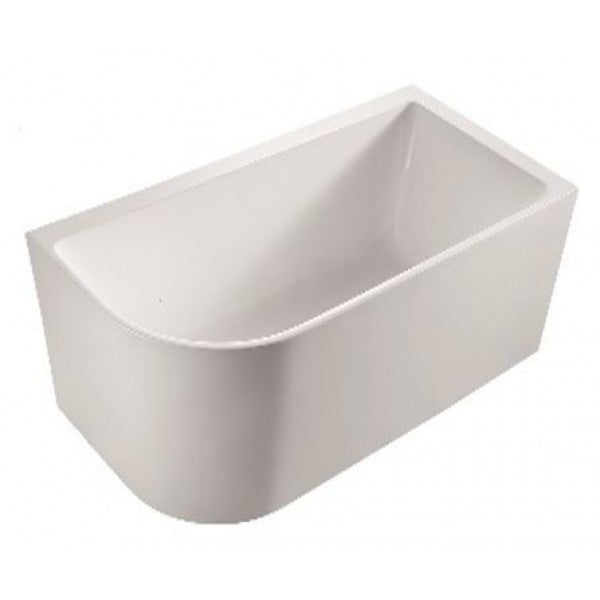 1500mm Sima Oliver Gloss White Acrylic Corner Back Baths No Overflow