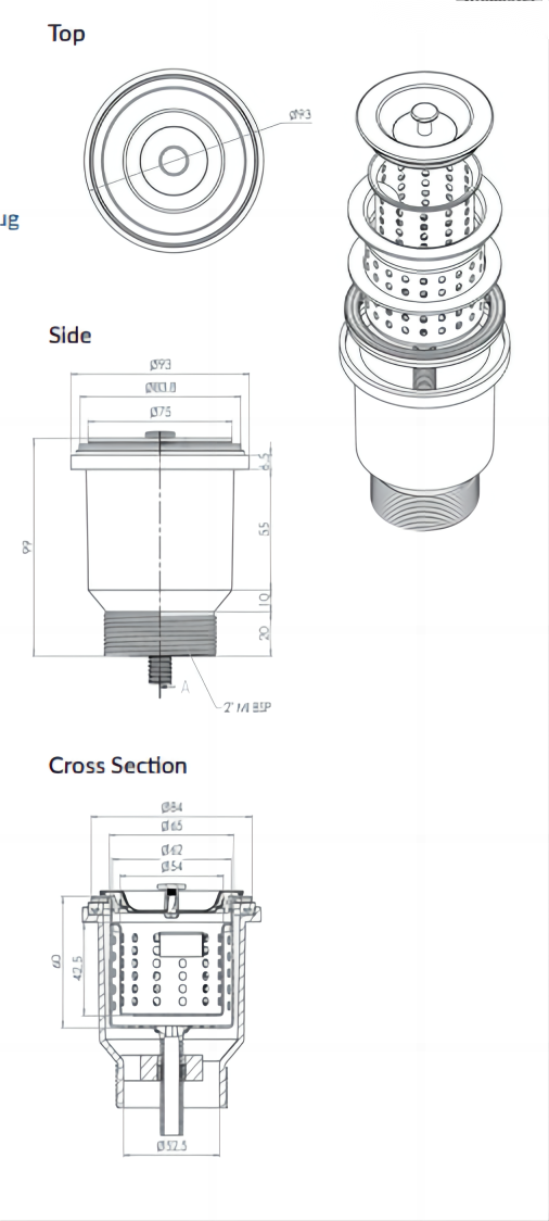 Removable Basket to Suit 50mm Scraptrap (SSBW-50) - HD reno