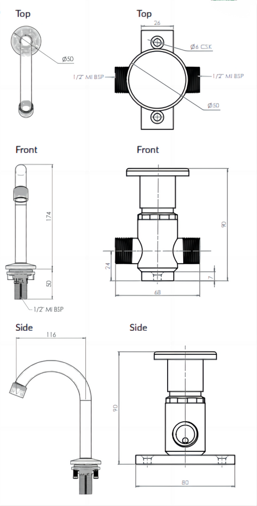 Knee Operated Kit Suits Troughs or Basins - HD reno