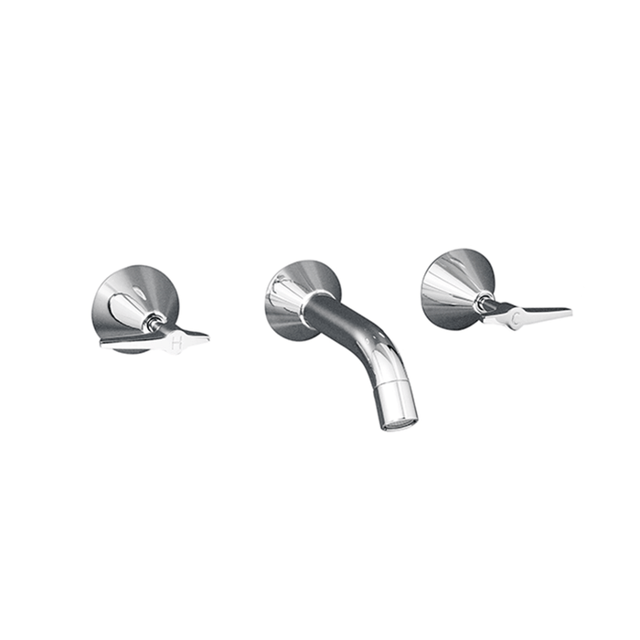 Kirra Lever Bath Set Chrome Three-Piece Set Solid Brass