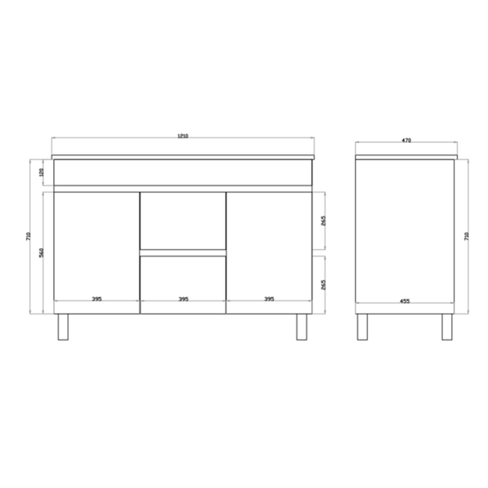 900-1800*460mm Bathroom Vanity Standard PVC Gloss White Freestanding With Kickboard Vanity