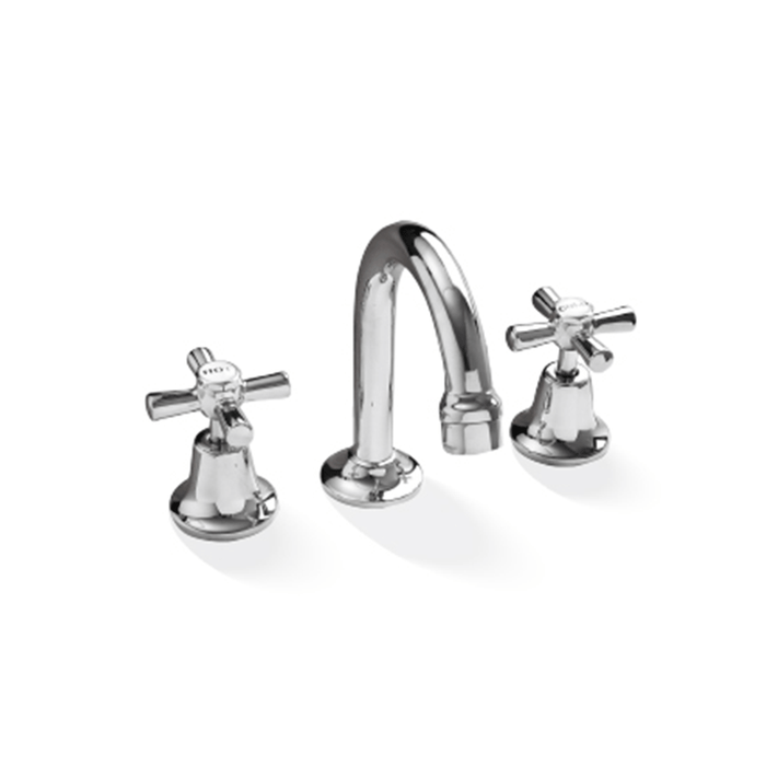 Easy Clean Basin Three-Piece Set Chrome Solid Brass