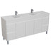 900-1800*460mm Bathroom Vanity Standard PVC Gloss White Freestanding With Kickboard Vanity - HD reno