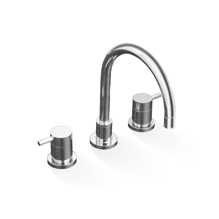 Elle Vanity Hob Sink Three-Piece Set Chrome Solid Brass