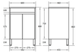 600-750*460mm Bathroom Vanity Standard PVC Gloss White Freestanding With Legs Vanity - HD reno