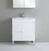 600-750*460mm Bathroom Vanity Standard PVC Gloss White Freestanding With Legs Vanity - HD reno