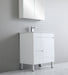600-750*460mm Bathroom Vanity Standard PVC Gloss White Freestanding With Legs Vanity - HD reno