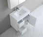 600-750*460mm Bathroom Vanity Standard PVC Gloss White Freestanding With Kickboard Vanity