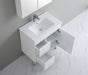 600-750*460mm Bathroom Vanity Standard PVC Gloss White Freestanding With Legs Vanity - HD reno