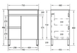 600-750*460mm Bathroom Vanity Standard PVC Gloss White Freestanding With Legs Vanity - HD reno