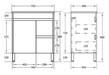 600-750*460mm Bathroom Vanity Standard PVC Gloss White Freestanding With Kickboard Vanity - HD reno