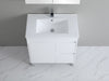 600-750*460mm Bathroom Vanity Standard PVC Gloss White Freestanding With Legs Vanity - HD reno